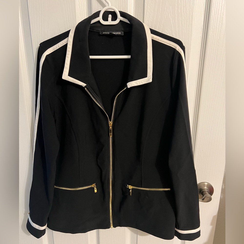 Boston proper zippered jacket
